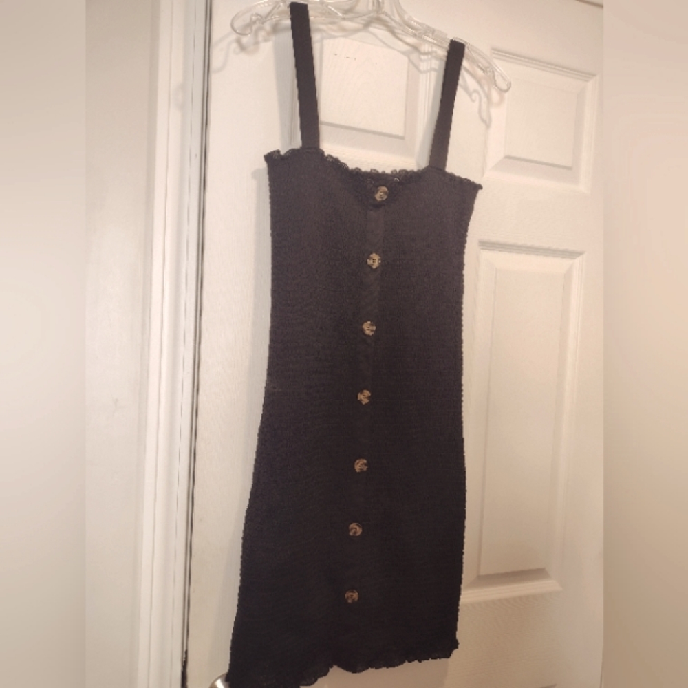 Black bodycon midi-dress